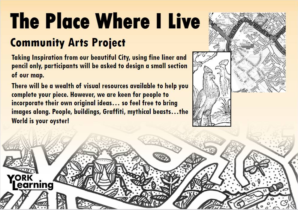 Flyer promoting The Place Where I Live project