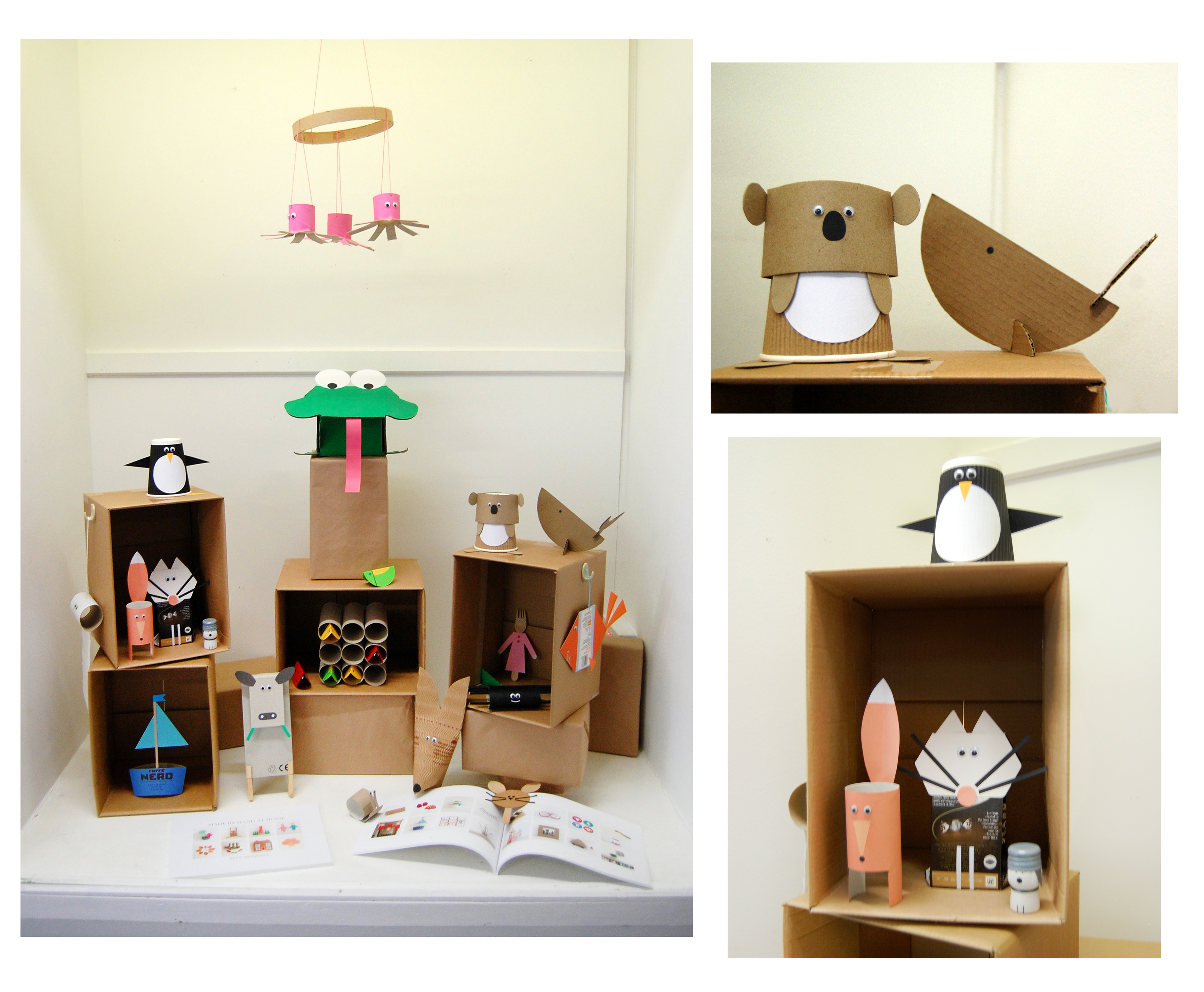 Creatures made from recycleable materials