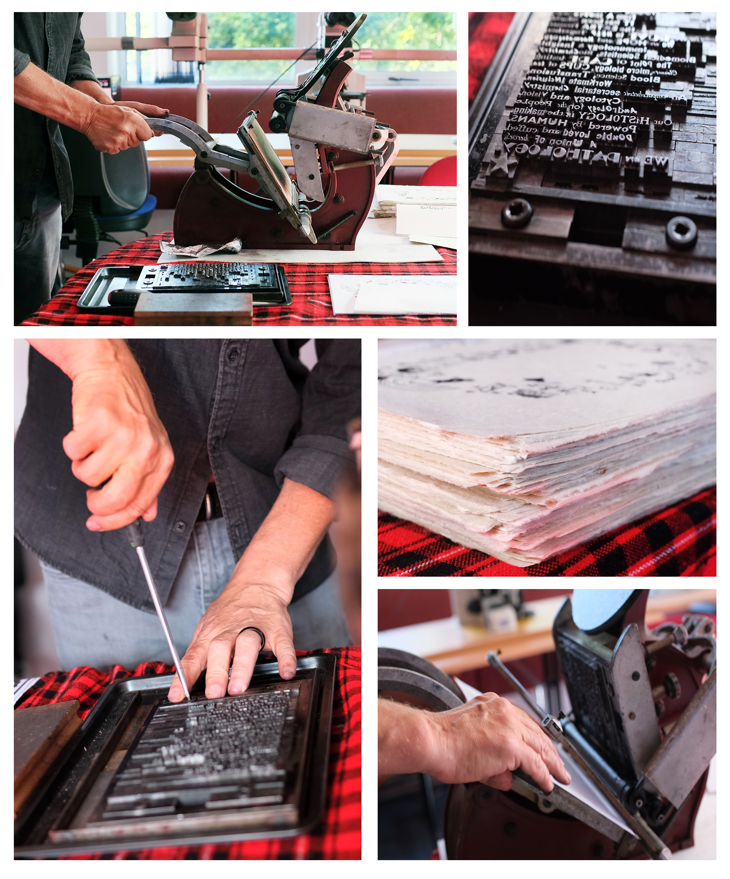 Montage of Letterpress photos