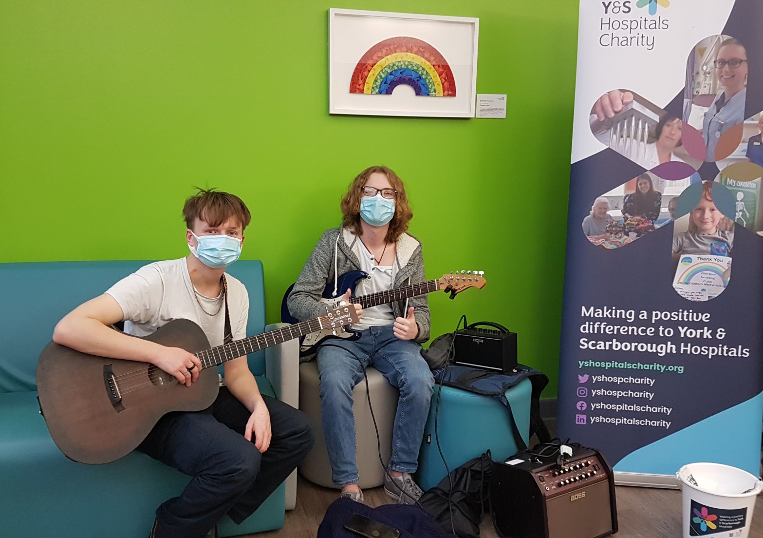 Photo of music students Jake Hawes and Alexander Inkster, from the University of York St John